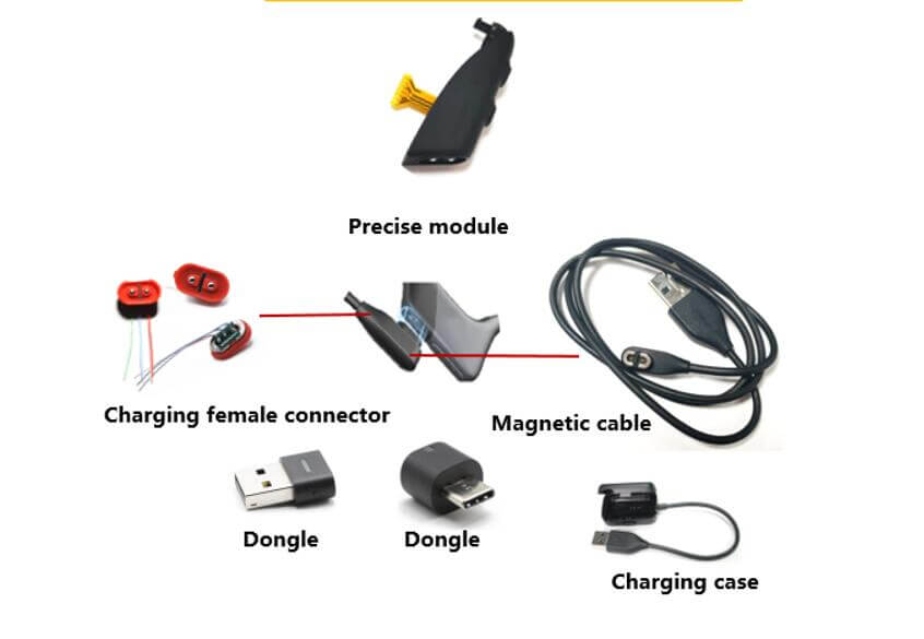 拓普聯科藍牙耳機面磁吸pogo pin充電組件方案